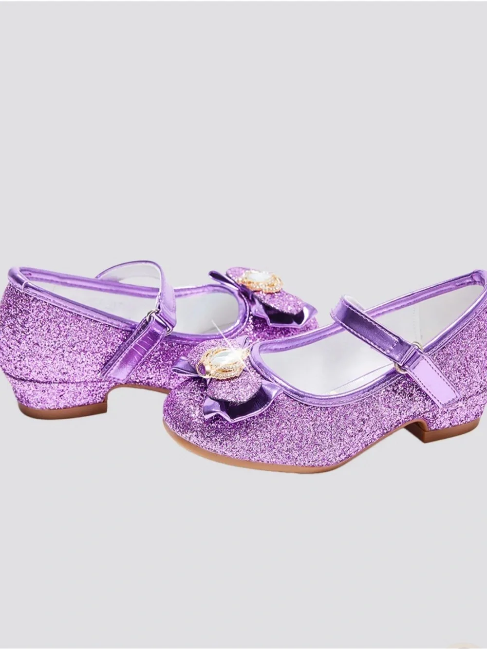 💜NWT STELLE GIRLS CROWN PURPLE GLITTER MARY JANE DRESS SHOE SIZE 9 TODDLER